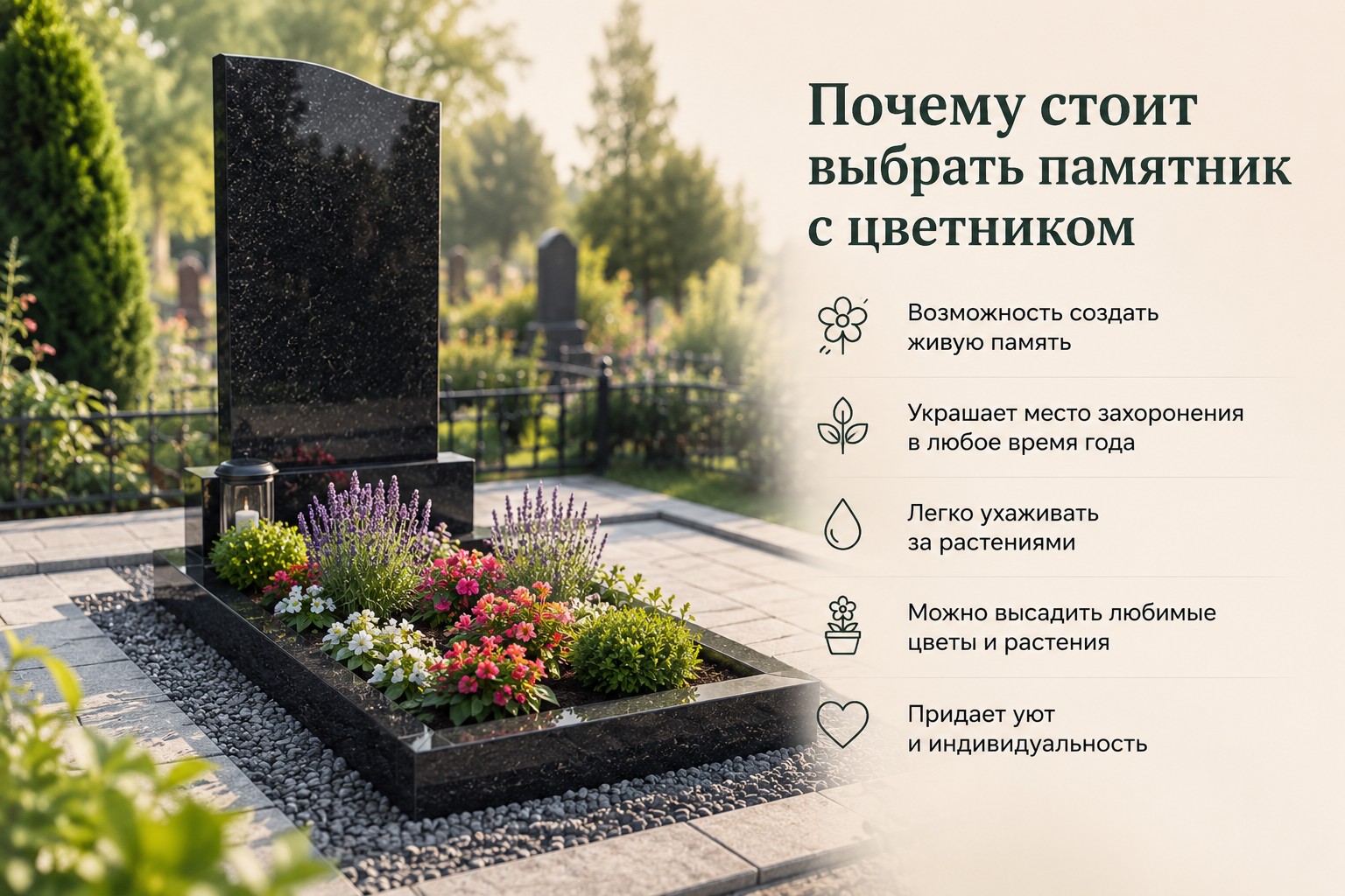 Преимущества цветника