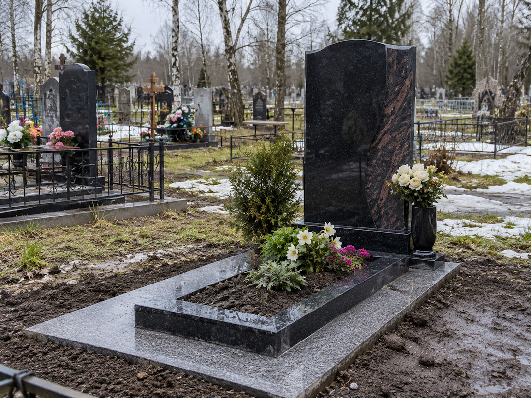 установка памятника весной