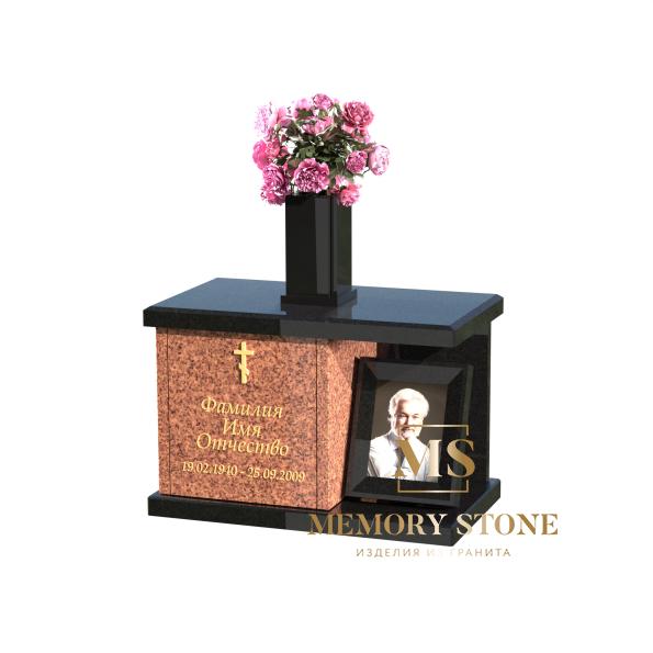 Гранитный колумбарий К-1 для одной урны