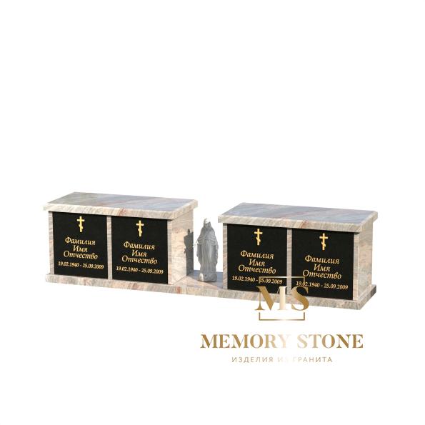 Горизонтальный колумбарий на 4 урны К-12