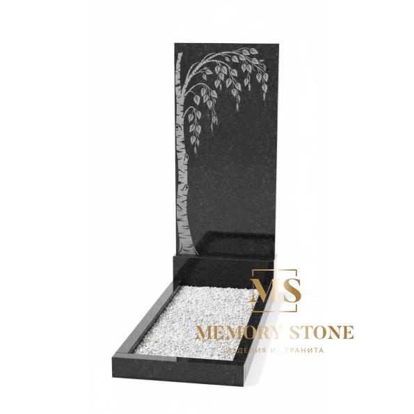 Гранитный памятник с березкой SB-2